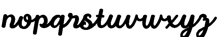 BASOBI-Regular Font LOWERCASE
