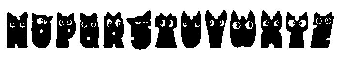 Baby Cat Eyes Font UPPERCASE