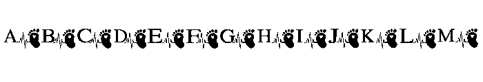 Baby Love Heartbeat Font UPPERCASE