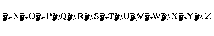 Baby Love Heartbeat Font LOWERCASE