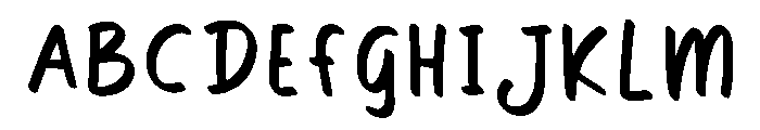 Baby Notes Regular Font UPPERCASE