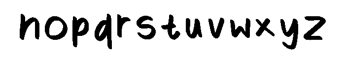 Baby Notes Regular Font LOWERCASE