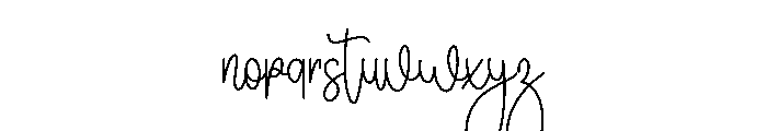Baby Thick Font LOWERCASE