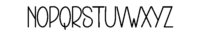 Baby Written Font UPPERCASE