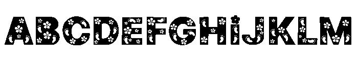 Baby flowers Font UPPERCASE