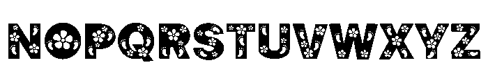 Baby flowers Font UPPERCASE