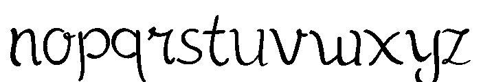 Baby green Font LOWERCASE