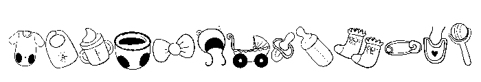 Baby products Font UPPERCASE