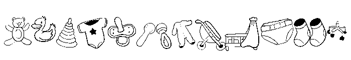 Baby products Font LOWERCASE