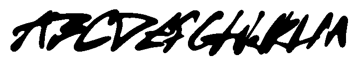 Back Alle Blurry Font UPPERCASE