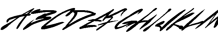 Back Alle Slant Font UPPERCASE