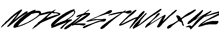 Back Alle Slant Font UPPERCASE