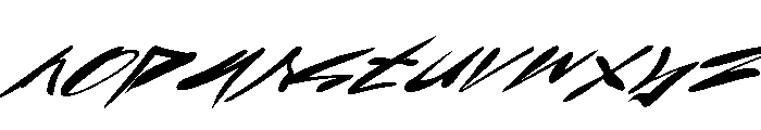 Back Alle Slant Font LOWERCASE