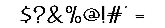 Back Dream Font OTHER CHARS