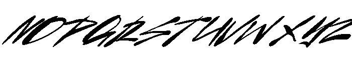 BackAlle-Slant Font UPPERCASE