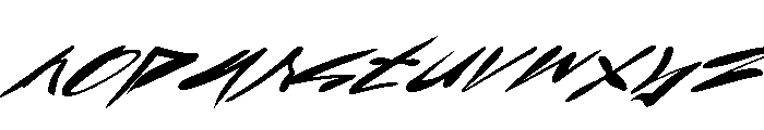 BackAlle-Slant Font LOWERCASE