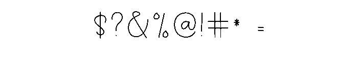 Background Handmade Font OTHER CHARS