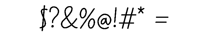 Backyard Regular Font OTHER CHARS