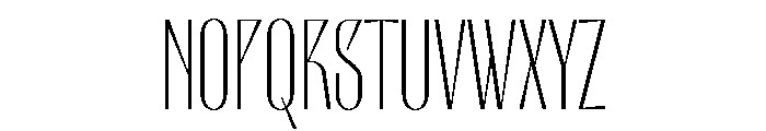 Bactaviya Thin Font UPPERCASE