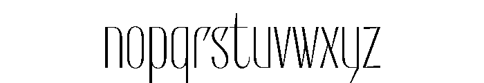 Bactaviya Thin Font LOWERCASE
