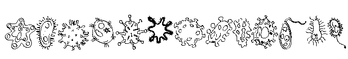 Bacteria  Doodle FONT