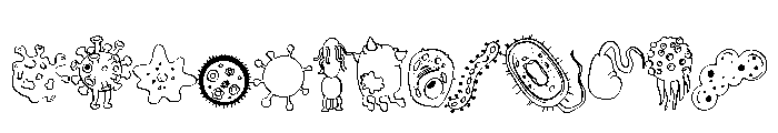 Bacteria  Doodle Font LOWERCASE