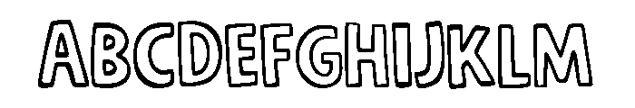 Bad Night II Outline Regular Font UPPERCASE