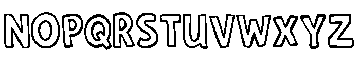 Bad Night II Outline Regular Font UPPERCASE