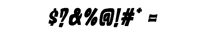 Bad Night Slant Regular Font OTHER CHARS