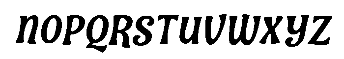 Bad Night Slant Regular Font UPPERCASE