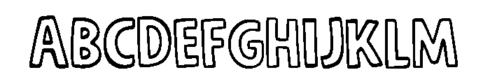 BadNightIIOutline-Regular Font UPPERCASE