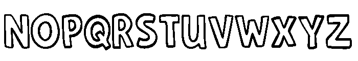 BadNightIIOutline-Regular Font UPPERCASE