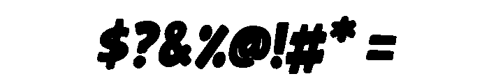 BadNightIISlant-Regular Font OTHER CHARS