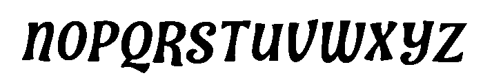 BadNightSlant-Regular Font UPPERCASE