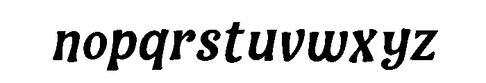 BadNightSlant-Regular Font LOWERCASE