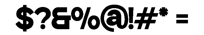 Baftiva Extra Bold Font OTHER CHARS