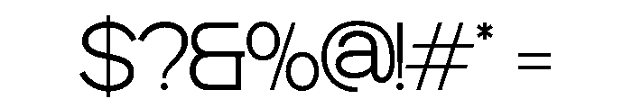 Baftiva-Thin Font OTHER CHARS