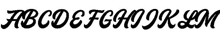 Baggies Font UPPERCASE