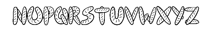 Baguette Bread By Squee Regular Font LOWERCASE