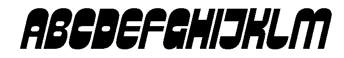 Baied Oblique Font UPPERCASE