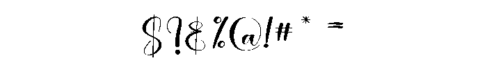 Bakery2 Font OTHER CHARS