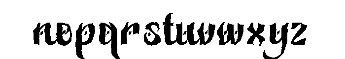 Bakhtiar Rough Font LOWERCASE