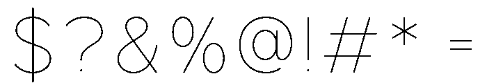 Balimo-Thin Font OTHER CHARS