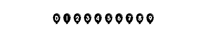 Balloon Birthday Font OTHER CHARS