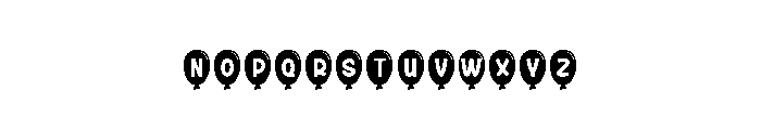 Balloon Birthday Font LOWERCASE