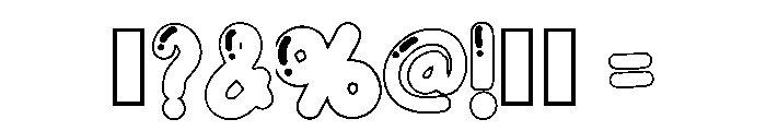 Balloon Outline Regular Font OTHER CHARS