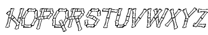 Baluthi-Oblique Font LOWERCASE