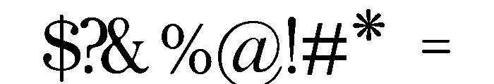 Balveros Vecia Serif Regular Font OTHER CHARS