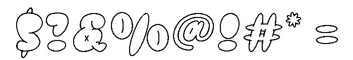Bamble Regular Font OTHER CHARS