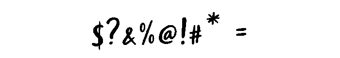 Bambloo Font OTHER CHARS